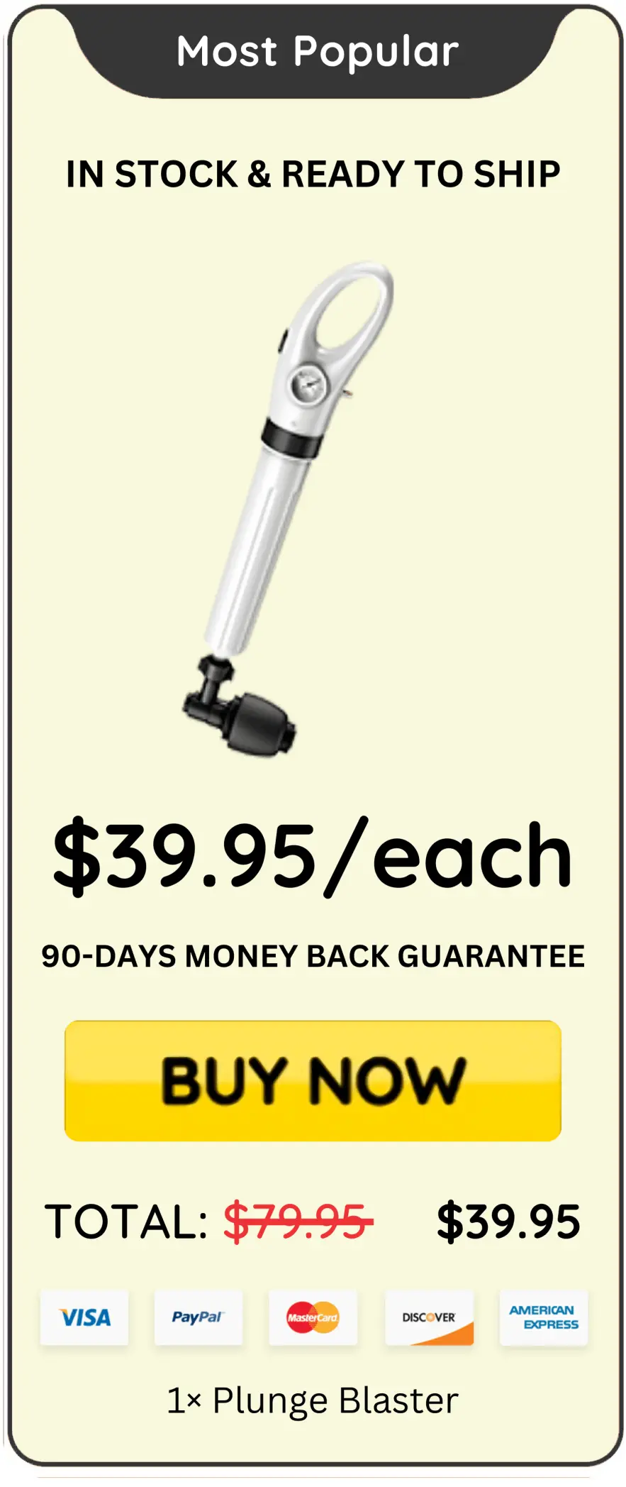 Plunge Blaster package price